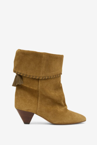 Dalby Drapierte Wildleder-Stiefel aus Kalbsleder