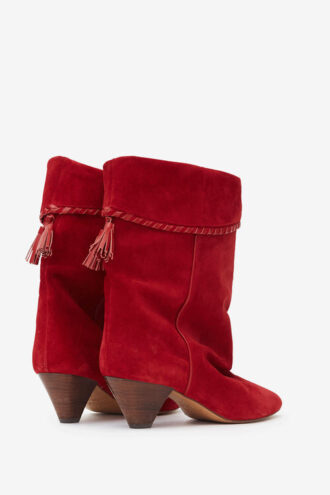 Dalby Drapierte Wildleder-Stiefel aus Kalbsleder