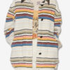 Dayvi Gestreifter Overshirt-Mantel aus Wolle Dayvi Gestreifter Overshirt-Mantel aus Wolle
