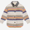 Dayvi Gestreifter Overshirt-Mantel aus Wolle Dayvi Gestreifter Overshirt-Mantel aus Wolle