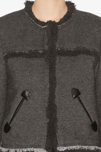 Delphina Kurze Jacke mit grafischem Muster