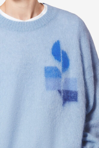 Drany Zweifarbiger Mohairpullover mit Logo