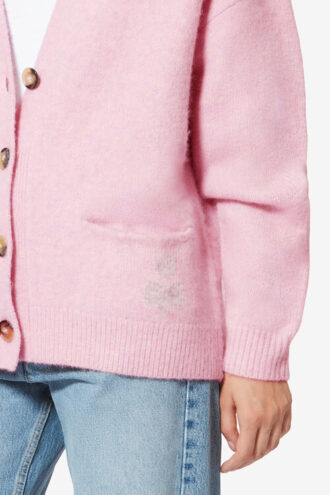 Eborah Alpaka-Strickjacke mit Logo