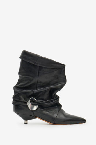Edrika Drapierte Stiefel mit Schmucksteinen