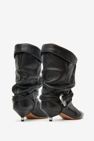 Edrika Drapierte Stiefel mit Schmucksteinen