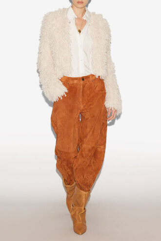 Fedra Jacke im Pelzstil aus Wolle