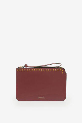 Flache Leder-Clutch