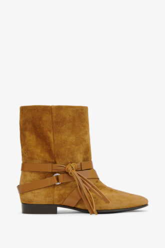 Flache Wildlederstiefel Rejen