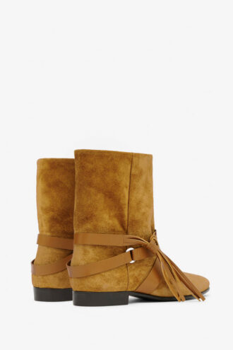 Flache Wildlederstiefel Rejen