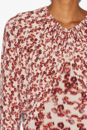 Gaetane Drapiertes Jersey-Oberteil mit Print