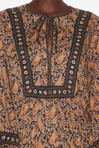 Gayle Bedruckte Baumwollvoile-Bluse