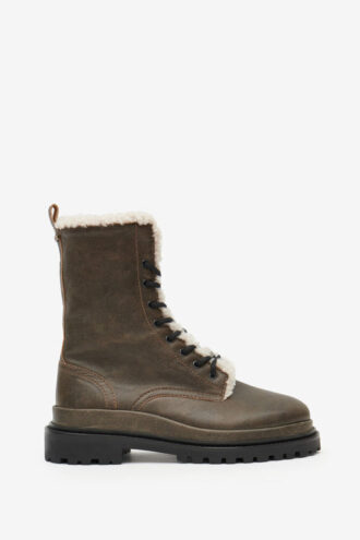 Ghiso Lederstiefel mit Fellfutter