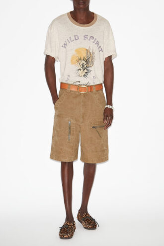 Honore Bedrucktes Leinen-T-Shirt