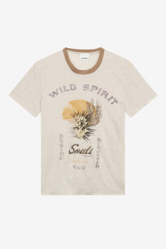 Kiliann Bedrucktes Leinen-T-Shirt