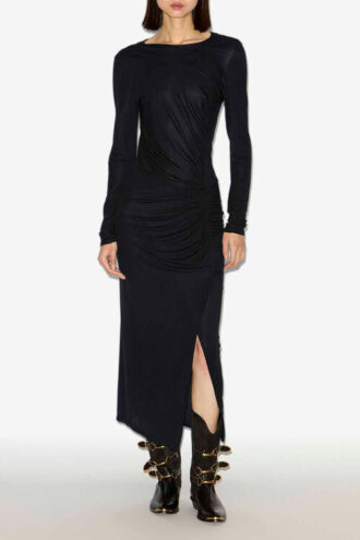 Jelina Langes drapiertes Jerseykleid