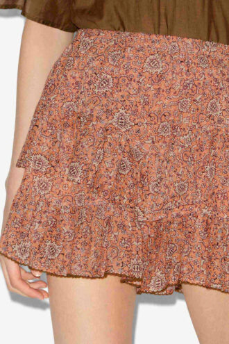 Jocadia Shorts aus bedruckter Baumwolle mit Rüschen