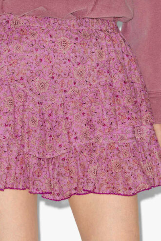 Jocadia Shorts aus bedruckter Baumwolle mit Rüschen