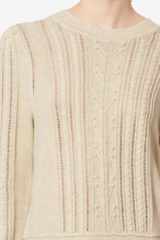 Kalyn-Pullover aus Baumwollmischung mit Lochmuster