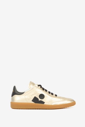 Kaycee Low-Top-Sneaker aus Metallic-Leder