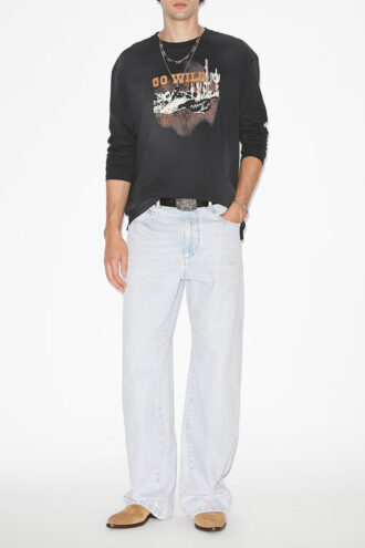 Leiloha Bedrucktes Leinen-T-Shirt
