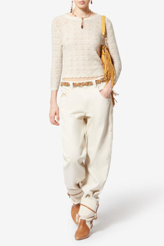 Leonette Alpaka-Spitzenpullover