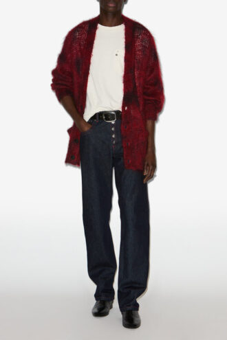 Mahel Lange Strickjacke aus Kid-Mohair