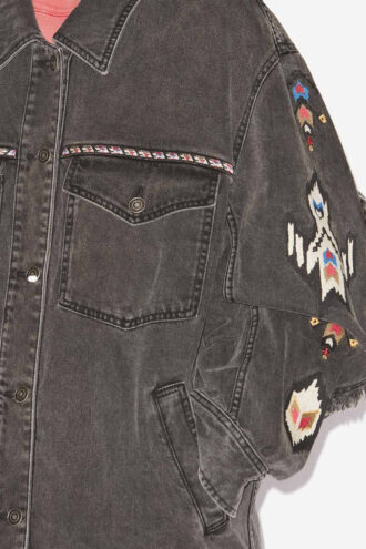Manona Bestickte Jeansjacke