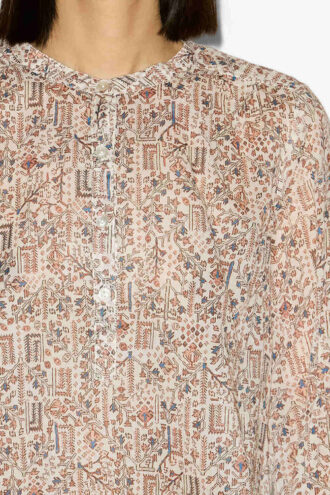 Maria Bluse aus bedrucktem Baumwollvoile