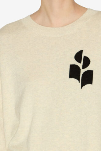Marisans Logo-Pullover aus Baumwollmischung