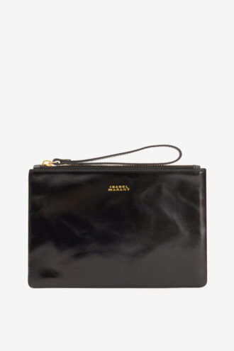 Mino Glänzende Leder-Clutch