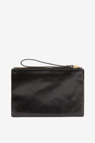 Mino Glänzende Leder-Clutch