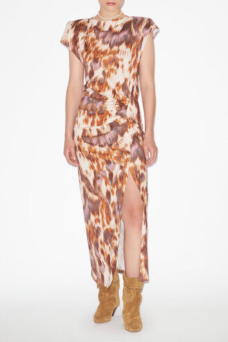Nadela Langes Jerseykleid mit Print
