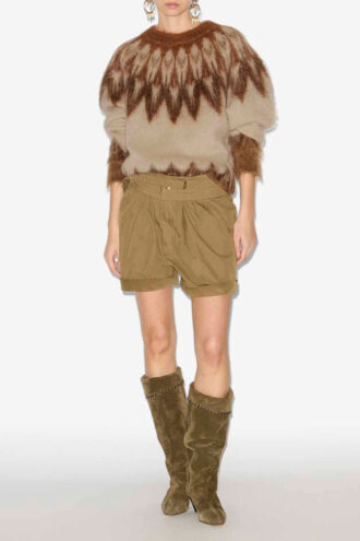 Natania Mohair-Pullover mit Fair-Isle-Muster