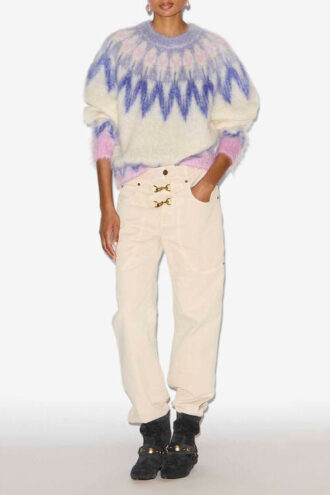 Natania Mohair-Pullover mit Fair-Isle-Muster
