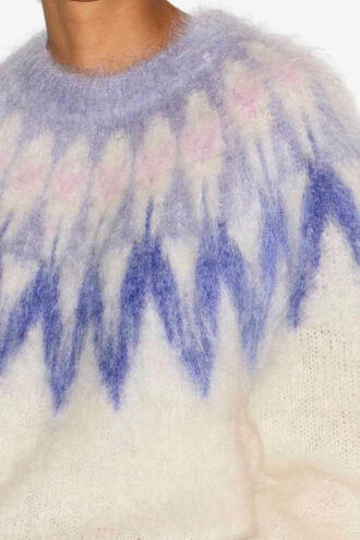 Natania Mohair-Pullover mit Fair-Isle-Muster