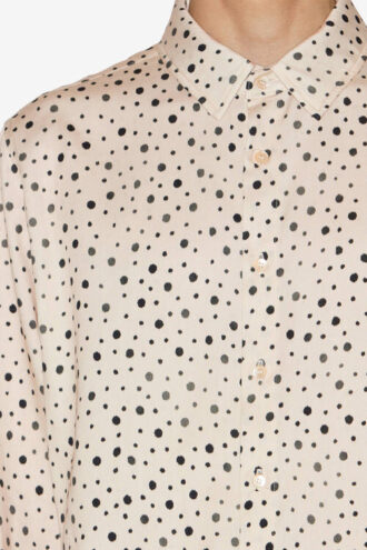 Nathan Fließendes Polka-Dot-Hemd