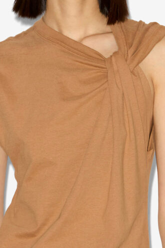 Nayda Asymmetrisches Baumwoll-T-Shirt