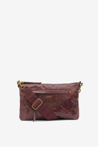 Nessah Schultertasche aus glänzendem Leder
