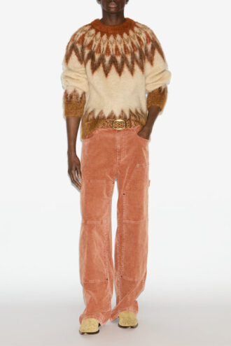 Nicolas Mohair-Pullover mit Fair-Isle-Muster