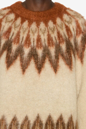 Nicolas Mohair-Pullover mit Fair-Isle-Muster