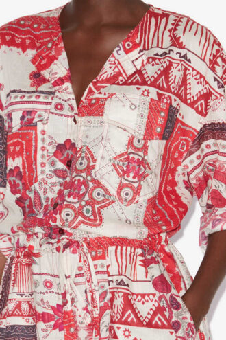 Niely Playsuit aus bedrucktem Baumwollvoile