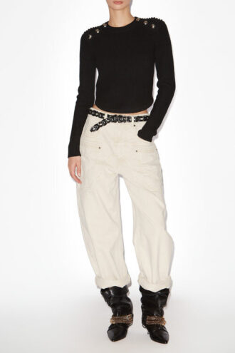 Nust Gerippter Merinowollpullover