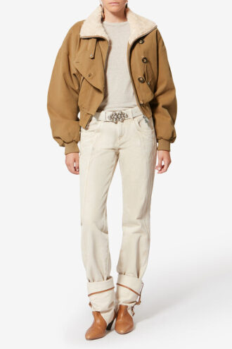 Oana Kurze Twill-Jacke im Mantelstil