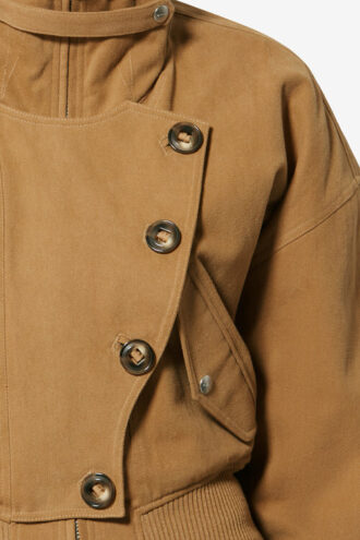 Oana Kurze Twill-Jacke im Mantelstil