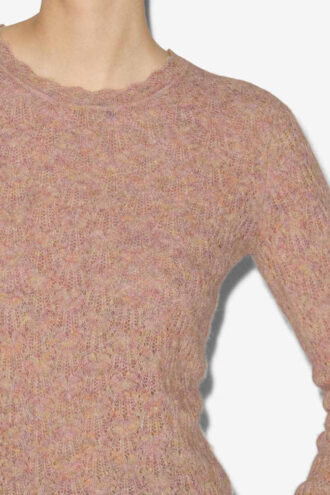 Obeline-Strickpullover mit Lochmuster