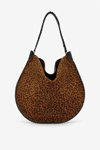 Oskan Hobo Tasche aus weichem, bedrucktem Kalbswildleder