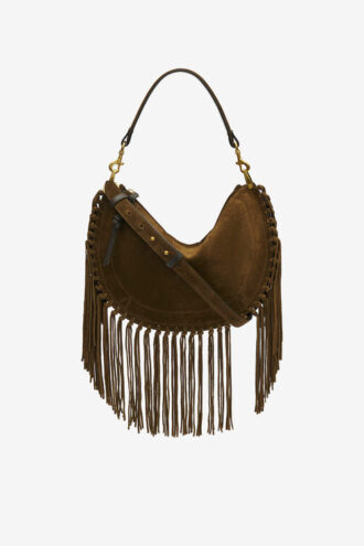 Oskan Hobo Zip Handtasche aus Wildkalbsleder mit Fransen