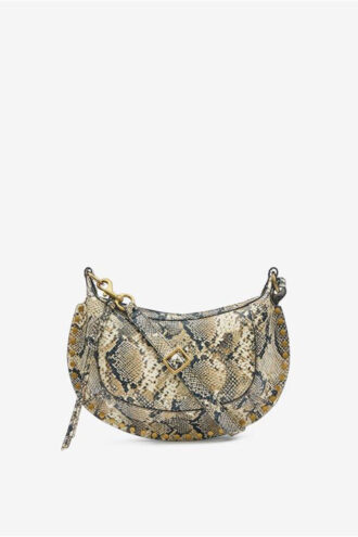 Oskan Moon Schultertasche aus bedrucktem Leder