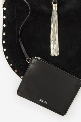 Oskan Tassel Schultertasche aus Kalbswildleder