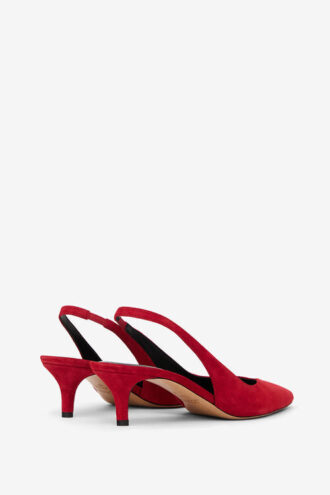 Padim Pumps aus Wildleder mit hohem Absatz und Fersenriemen